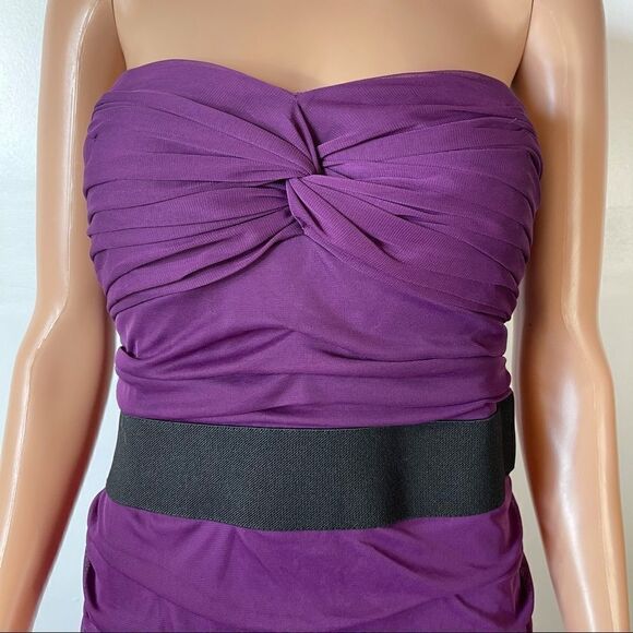 Alyn Paige Strapless Ruched Bodycon Dress Sz 11/12 - Picture 3 of 16
